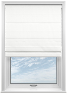 Faux Suede, White - Roman Blind